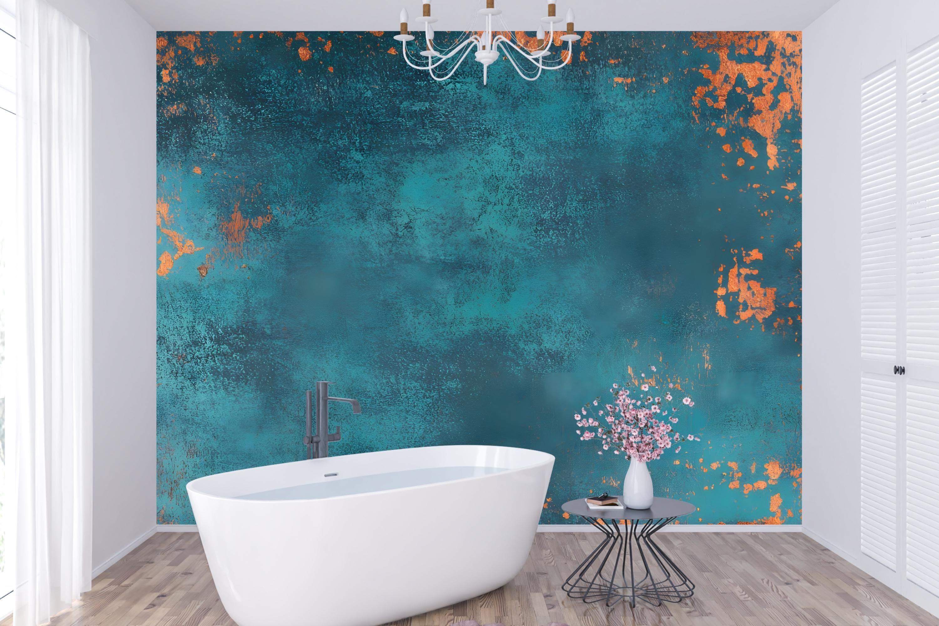Contemporary wallpaper installation in a modern bedroom design